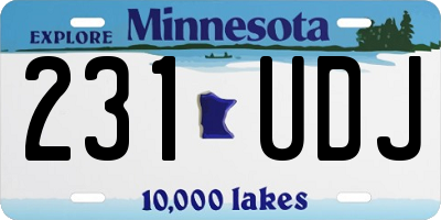 MN license plate 231UDJ