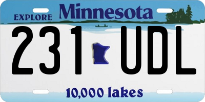 MN license plate 231UDL