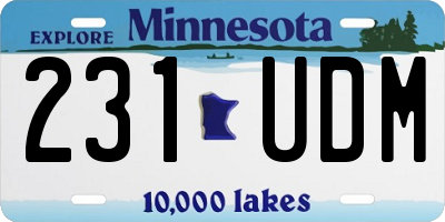 MN license plate 231UDM