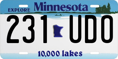 MN license plate 231UDO