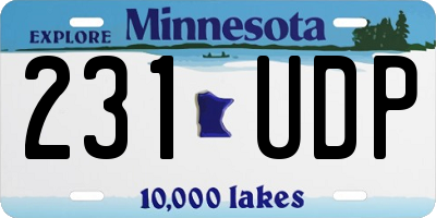 MN license plate 231UDP