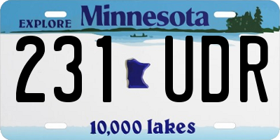 MN license plate 231UDR