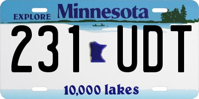 MN license plate 231UDT