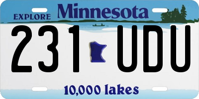 MN license plate 231UDU