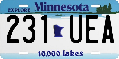 MN license plate 231UEA