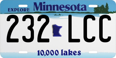 MN license plate 232LCC