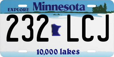 MN license plate 232LCJ