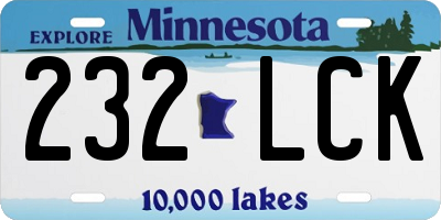 MN license plate 232LCK