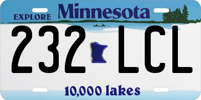MN license plate 232LCL