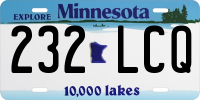 MN license plate 232LCQ