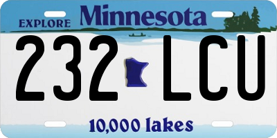 MN license plate 232LCU