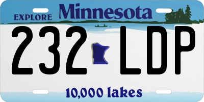 MN license plate 232LDP