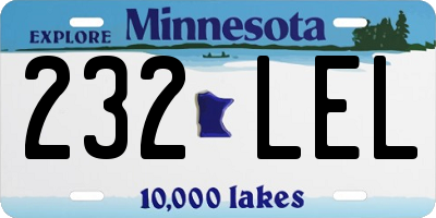 MN license plate 232LEL
