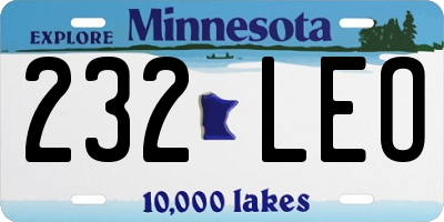 MN license plate 232LEO
