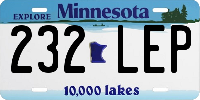 MN license plate 232LEP