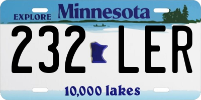 MN license plate 232LER