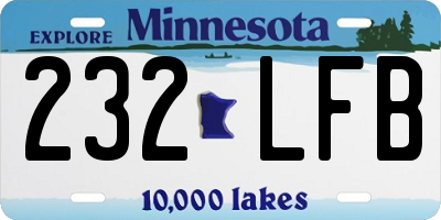 MN license plate 232LFB