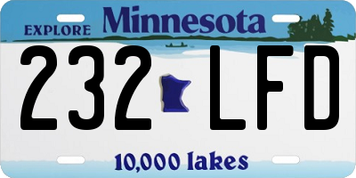 MN license plate 232LFD