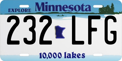 MN license plate 232LFG