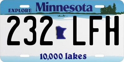 MN license plate 232LFH