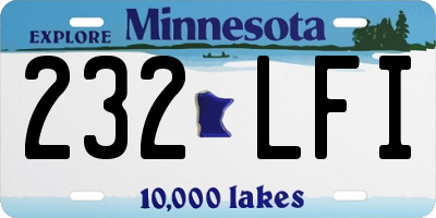 MN license plate 232LFI