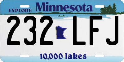 MN license plate 232LFJ