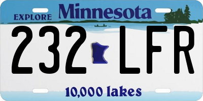 MN license plate 232LFR