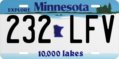 MN license plate 232LFV
