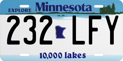MN license plate 232LFY
