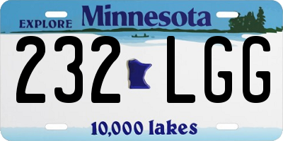 MN license plate 232LGG