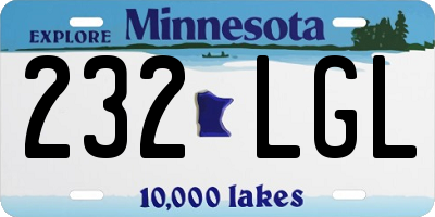 MN license plate 232LGL