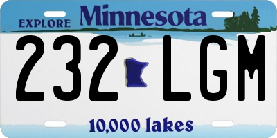 MN license plate 232LGM