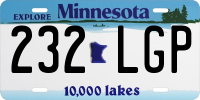 MN license plate 232LGP
