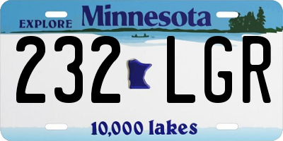 MN license plate 232LGR