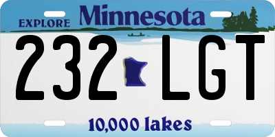 MN license plate 232LGT