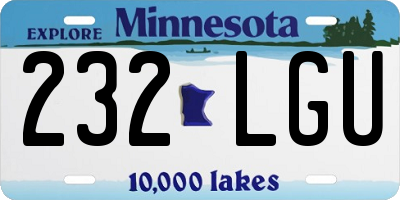 MN license plate 232LGU