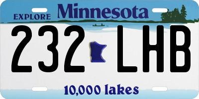 MN license plate 232LHB