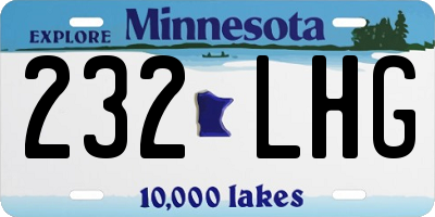 MN license plate 232LHG