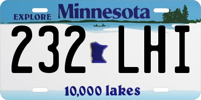 MN license plate 232LHI
