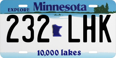 MN license plate 232LHK