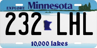 MN license plate 232LHL