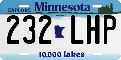 MN license plate 232LHP