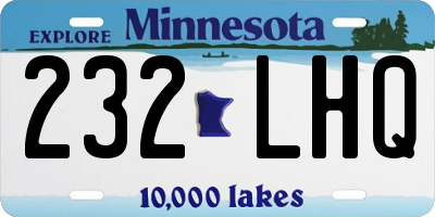 MN license plate 232LHQ