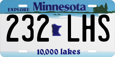 MN license plate 232LHS