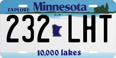 MN license plate 232LHT