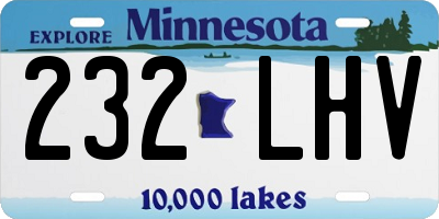 MN license plate 232LHV