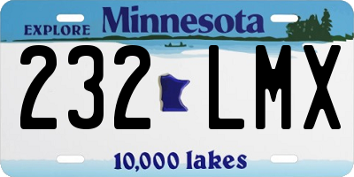 MN license plate 232LMX