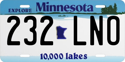MN license plate 232LNO