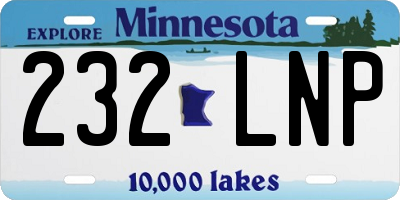 MN license plate 232LNP