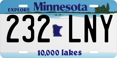 MN license plate 232LNY